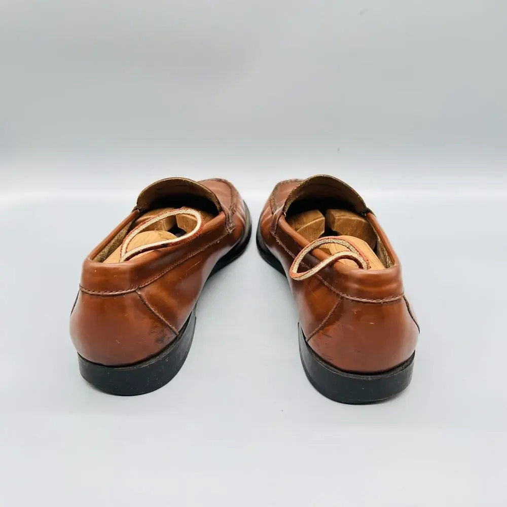 GH Bass & Co Shoes Men 8.5 Brown Leather Weejuns Penny Loafers Casual Comfort